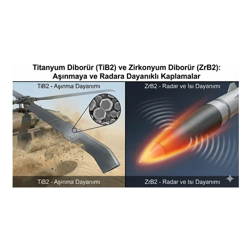 Titanyum Diborür (TiB2) ve Zirkonyum Diborür (ZrB2): Aşınmaya ve Radara Dayanıklı Kaplamalar.