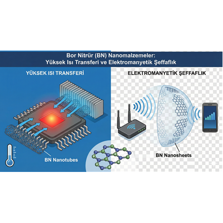 Bor Nitrür (BN) Nanomalzemeler: Yüksek Isı Transferi ve Elektromanyetik Şeffaflık.