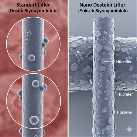 Nano Toz Destekli Kompozit Liflerin Biyolojik Uyum Potansiyeli