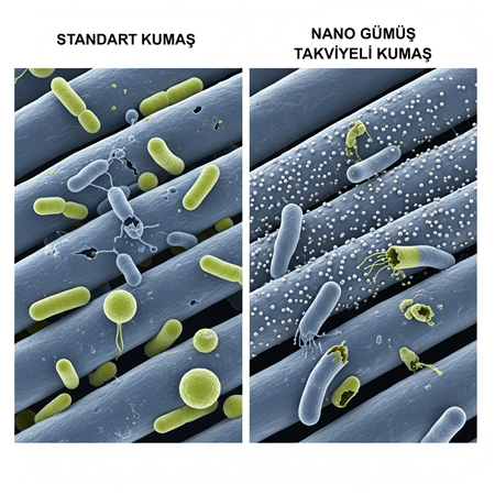 Nano Gümüş Takviyeli Tekstil Kompozitlerde Antimikrobiyal Etkinlik