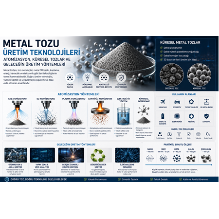 Metal Tozu Üretim Teknolojileri: Atomizasyon, Küresel Tozlar ve Geleceğin Üretim Yöntemleri