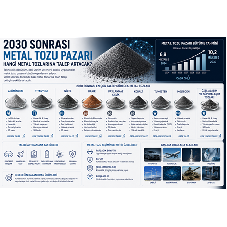 2030 Sonrası Metal Tozu Pazarı: Hangi Metal Tozlarına Talep Artacak?