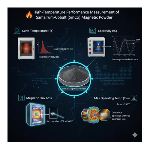 Samarium-cobalt (SmCo) manyetik tozların yüksek sıcaklık performansı nasıl ölçülür?
