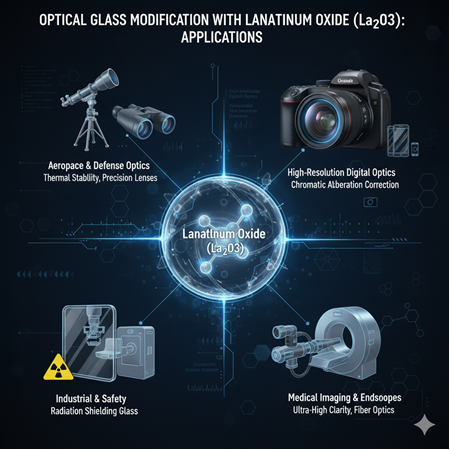 Lanthanum oksit (La²O³) ile optik cam modifikasyonu: uygulama örnekleri
