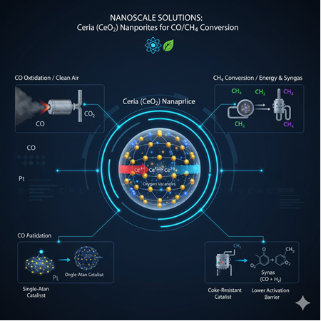 Ceria nanoparçacıklarının katalizör olarak CO/CH4 dönüşümündeki potansiyeli