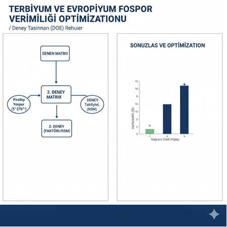 Terbium ve europium bileşiklerinin fosfor verimliliği üzerine deney tasarımları