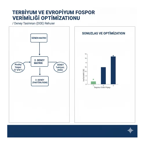 Terbium ve europium bileşiklerinin fosfor verimliliği üzerine deney tasarımları