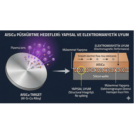 AlSiCu Püskürtme Hedefleri: Yapısal ve Elektromanyetik Uyum.