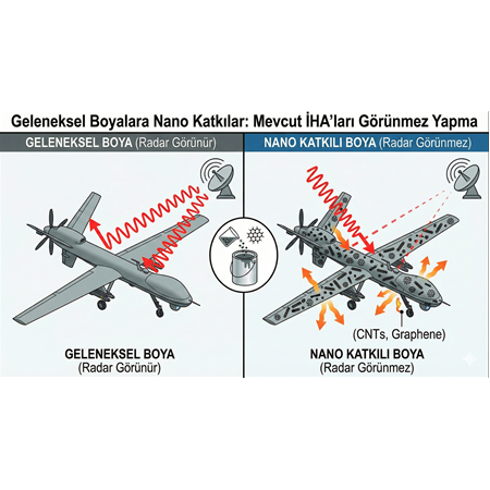 Geleneksel Boyalara Nano Katkılar: Mevcut İHA'ları Görünmez Yapma.