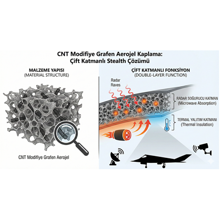 CNT Modifiye Grafen Aerojel Kaplama: Çift Katmanlı Stealth Çözümü.