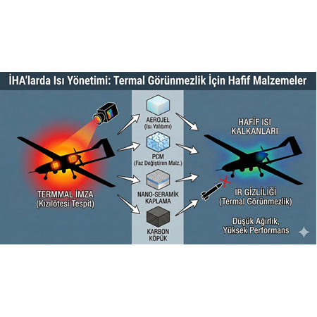 İHA'larda Isı Yönetimi: Termal Görünmezlik İçin Hafif Malzemeler.