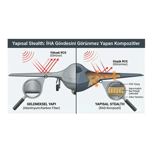 Yapısal Stealth: İHA Gövdesini Görünmez Yapan Kompozitler.