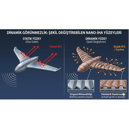 Dinamik Görünmezlik: Şekil Değiştirebilen Nano-İHA Yüzeyleri.