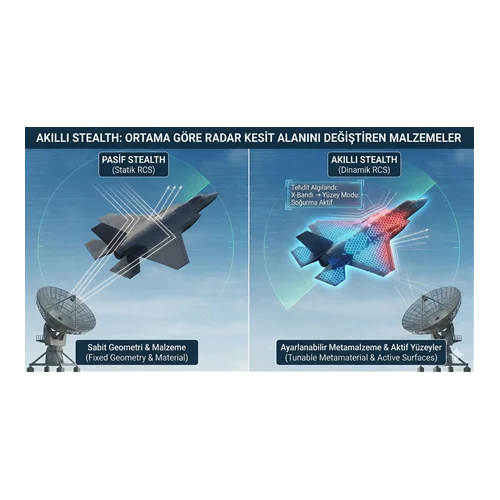Akıllı Stealth: Ortama Göre Radar Kesit Alanını Değiştiren Malzemeler.