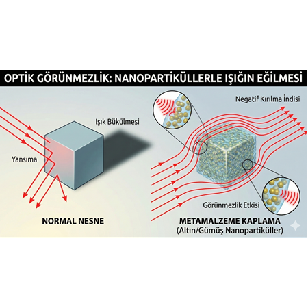 Optik Görünmezlik: Nanopartiküllerle Işığın Eğilmesi.