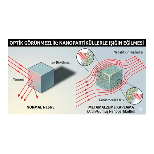 Optik Görünmezlik: Nanopartiküllerle Işığın Eğilmesi.