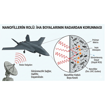Nanofillerin Rolü: İHA Boyalarının Radardan Korunması.
