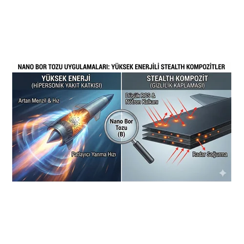 Nano Bor Tozu Uygulamaları: Yüksek Enerjili Stealth Kompozitler.