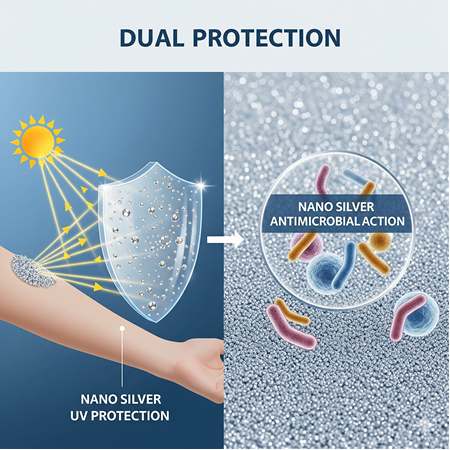 Nano Gümüş İlâvesiyle UV Koruma ve Antimikrobiyal Birleşimi