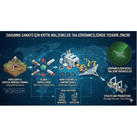 Savunma Sanayii için Kritik Malzemeler: İHA Görünmezliğinde Tedarik Zinciri.