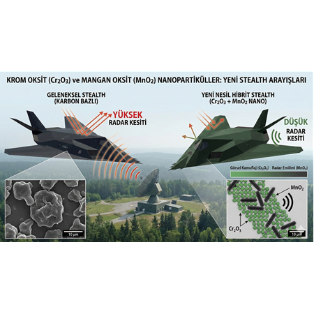 Krom Oksit (Cr2O3) ve Mangan Oksit (MnO2) Nanopartiküller: Yeni Stealth Arayışları.