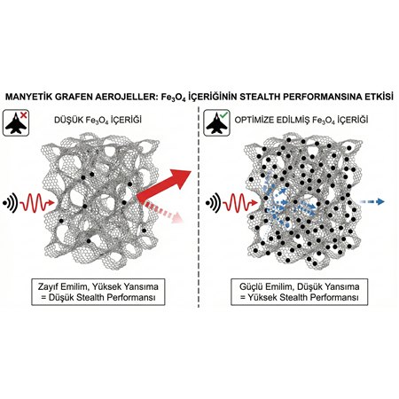 Manyetik Grafen Aerojeller: Fe3O4 İçeriğinin Stealth Performansına Etkisi.