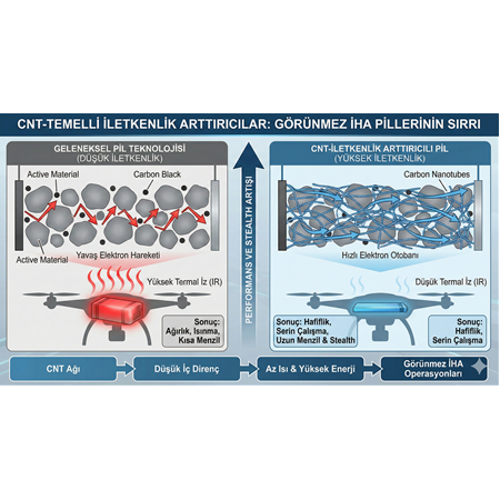 CNT-Temelli İletkenlik Arttırıcılar: Görünmez İHA Pillerinin Sırrı.