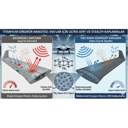 Titanyum Diborür Nanotoz: İHA'lar İçin Ultra Sert ve Stealth Kaplamalar.