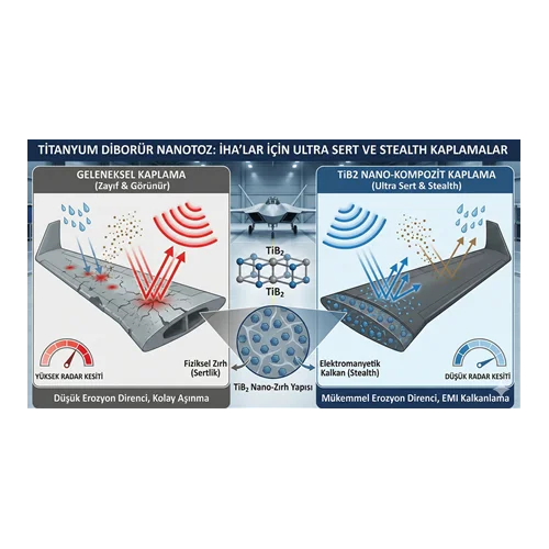 Titanyum Diborür Nanotoz: İHA'lar İçin Ultra Sert ve Stealth Kaplamalar.