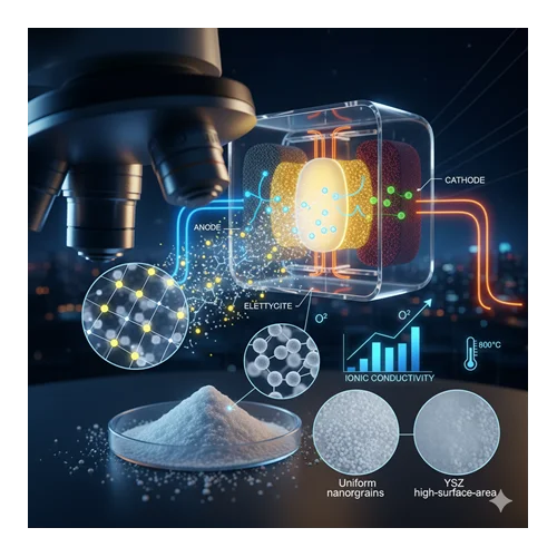Yttrium-stabilized zirconia (YSZ) ve SOFC (yakıt pili) uygulamaları: toz özellikleri