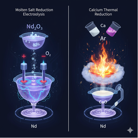 Neodimyum oksitten Nd metaline indirgeme yöntemleri: termokimyasal yaklaşımlar