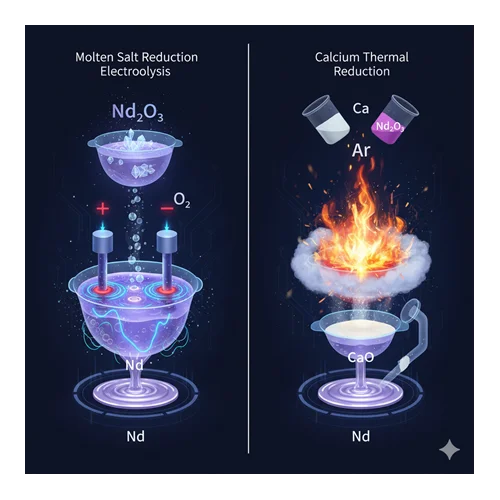 Neodimyum oksitten Nd metaline indirgeme yöntemleri: termokimyasal yaklaşımlar
