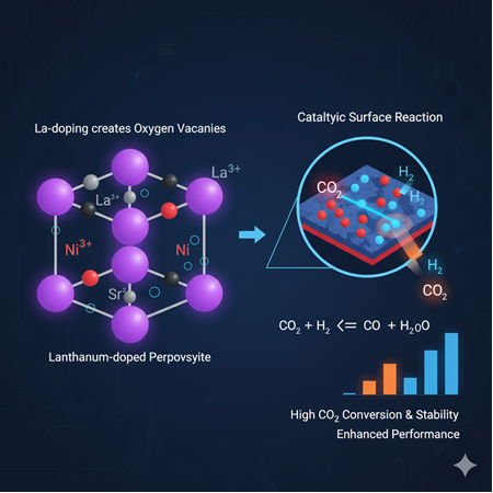 Lanthanum-doped perovskite katalizörlerin CO² indirgemedeki performansı