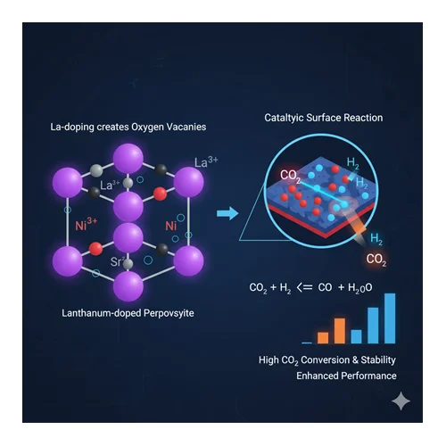 Lanthanum-doped perovskite katalizörlerin CO² indirgemedeki performansı