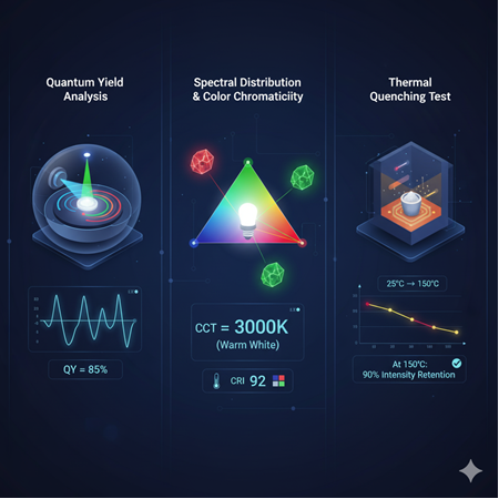 Europium ve terbium bileşiklerinin LED fosfor optimizasyonu: nicel analiz yöntemleri