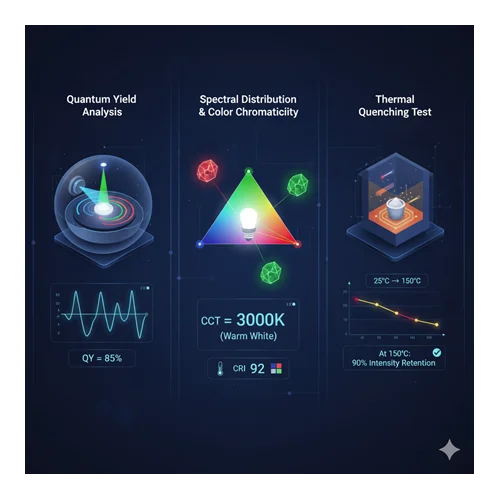 Europium ve terbium bileşiklerinin LED fosfor optimizasyonu: nicel analiz yöntemleri
