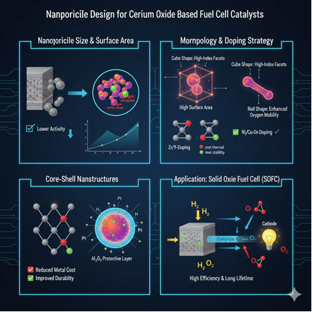 Cerium oksit bazlı yakıt hücresi katalizörleri için nanopartikül tasarımı