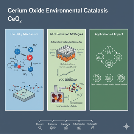 Cerium oksit ile çevresel kataliz: NOx ve VOC indirgeme stratejileri