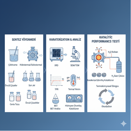 Ceria destekli su-splitting katalizörleri: deney protokolü fikirleri