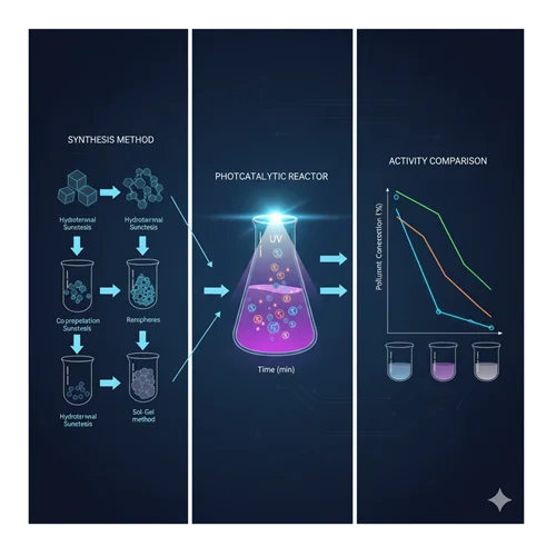 Cerium oksit nanopartiküllerinin fotokatalitik aktivitelerini karşılaştırma