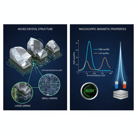 NdFeB manyetik tozlarında mikro-kristal yapının mıknatıs gücüne etkisi
