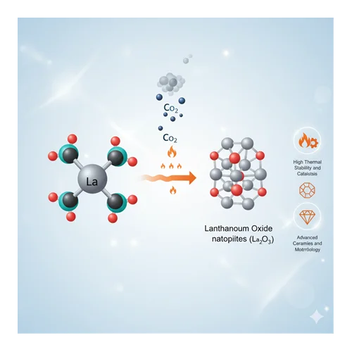 Lanthanum-karbonatın (La²(CO³)³) pirolizi: malzeme dönüşümü ve sonuçları