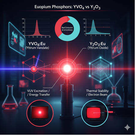 Europium-doped YVO4 vs Y²O³: hangi fosfor hangi uygulama için daha iyi?