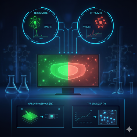 Yttrium ve terbium katkılarının display teknolojilerindeki etkileri
