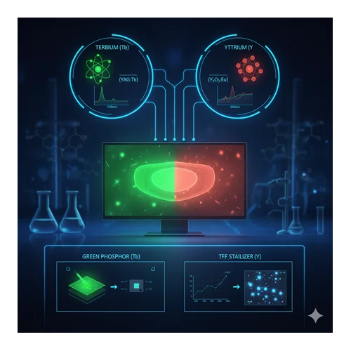 Yttrium ve terbium katkılarının display teknolojilerindeki etkileri